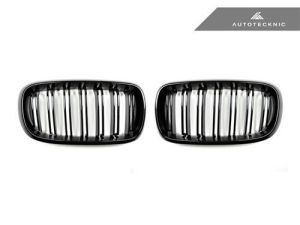 AutoTecknic Ersatzkühlergrill Doppellamellen Glazing Black für F15 X5 / F85 X5M & F16 X6 / F86 X6M
