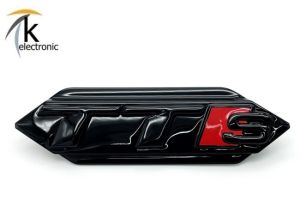 Audi TTS 8S Schriftzug schwarz rote Raute vorne ​Facelift ab 2019