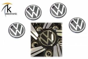 VW Dynamische Nabendeckel für Felgen Nachrüstpaket 4x Original Zubehör