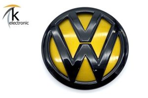 VW Golf 7 schwarzes Zeichen hinten kurkumagelb