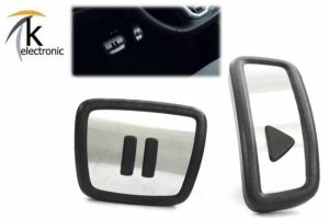 VW ID.4 Play Pause Pedalkappen in Edelstahl/Alu Optik