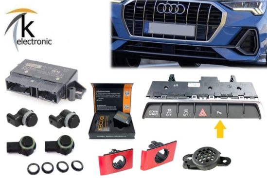 Audi Q3 8U Einparkhilfe vorne optische Darstellung Nachrüstpaket