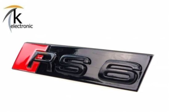 Audi RS6 4G C7 Schriftzug schwarz rote Raute vorne
