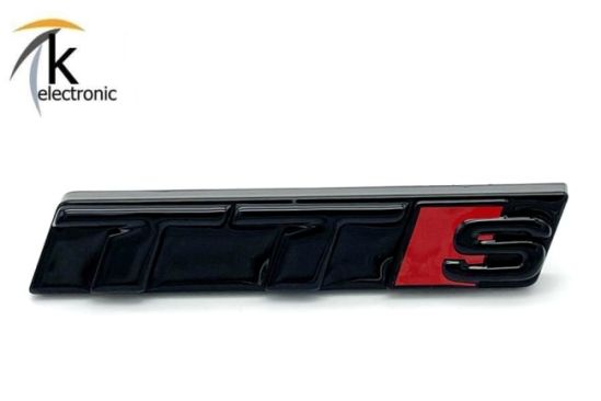 Audi TTS 8S Schriftzug schwarz rote Raute vorne Vor-​Facelift bis 2018