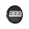 BBS 2D Nabendeckel Carbon mit Geprägtem Logo Silber (1 Stück)