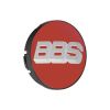 BBS 2D Nabendeckel Geprägt Rot mit Logo Silber (1 Stück)