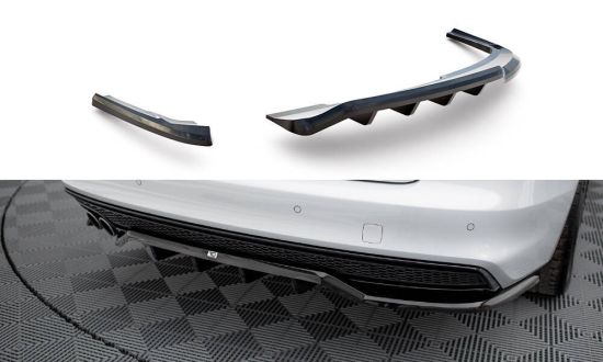 Zentraler Hinterer Splitter für Audi A4 Competition B8 Facelift von Maxton Design