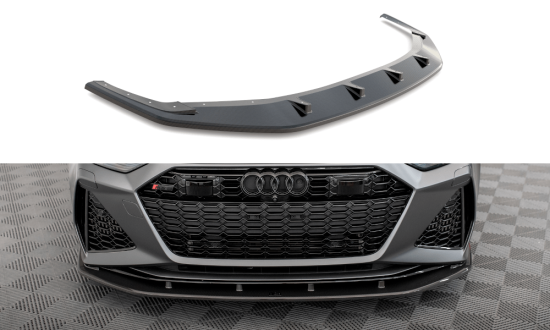 Carbon Front Lippe / Front Splitter / Frontansatz für Audi RS6 C8 von Maxton Design