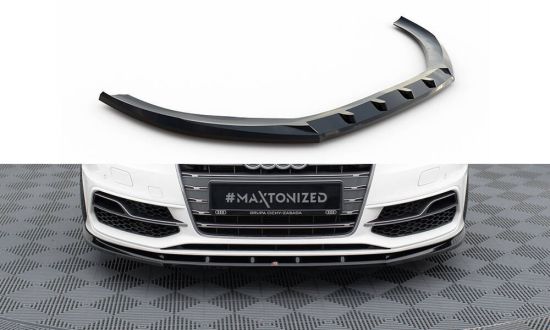 Front Lippe / Front Splitter / Frontansatz V.1 für Audi A3 S-Line 8V Sportback von Maxton Design