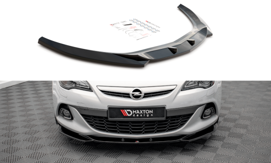 Front Splitter / Cup Schwert / Frontansatz V.1 für Opel Astra J GTC OPC-Line von Maxton Design