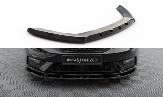 Front Lippe / Front Splitter / Frontansatz V.1 für Seat Leon MK3 Facelift von Maxton Design