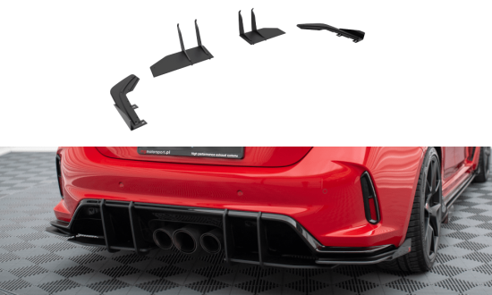 Zentraler Hinterer Splitter Street Pro mit Flaps für Honda Civic Type R FL5 von Maxton Design
