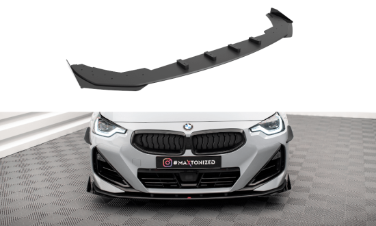 Front Lippe / Front Splitter / Frontansatz Street Pro mit Flaps für BMW 2 Coupe M-Paket / M240i G42 von Maxton Design