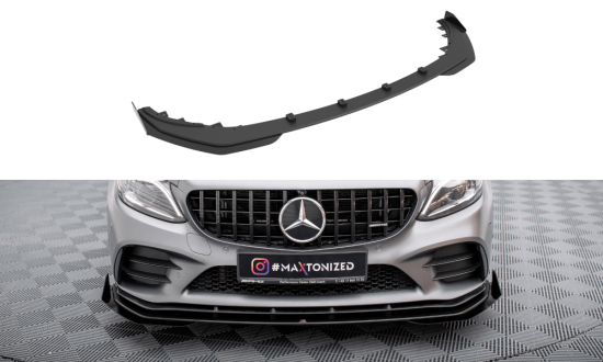 Front Lippe / Front Splitter / Frontansatz Street Pro mit Flaps für Mercedes-Benz C43 AMG Coupe C205 Facelift von Maxton Design