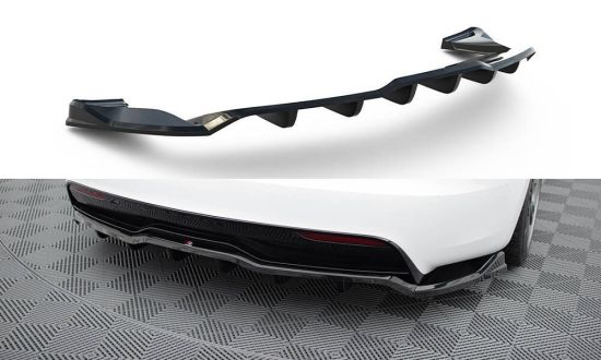 Zentraler Hinterer Splitter V.1 für Tesla Model S Plaid Facelift von Maxton Design