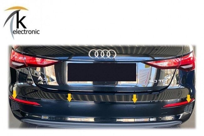 Stoßstange Zubehör vorne Sport PDC + Wabengrill Schwarz für Audi A3 8Y  nicht RS3 Modelle ab 2020