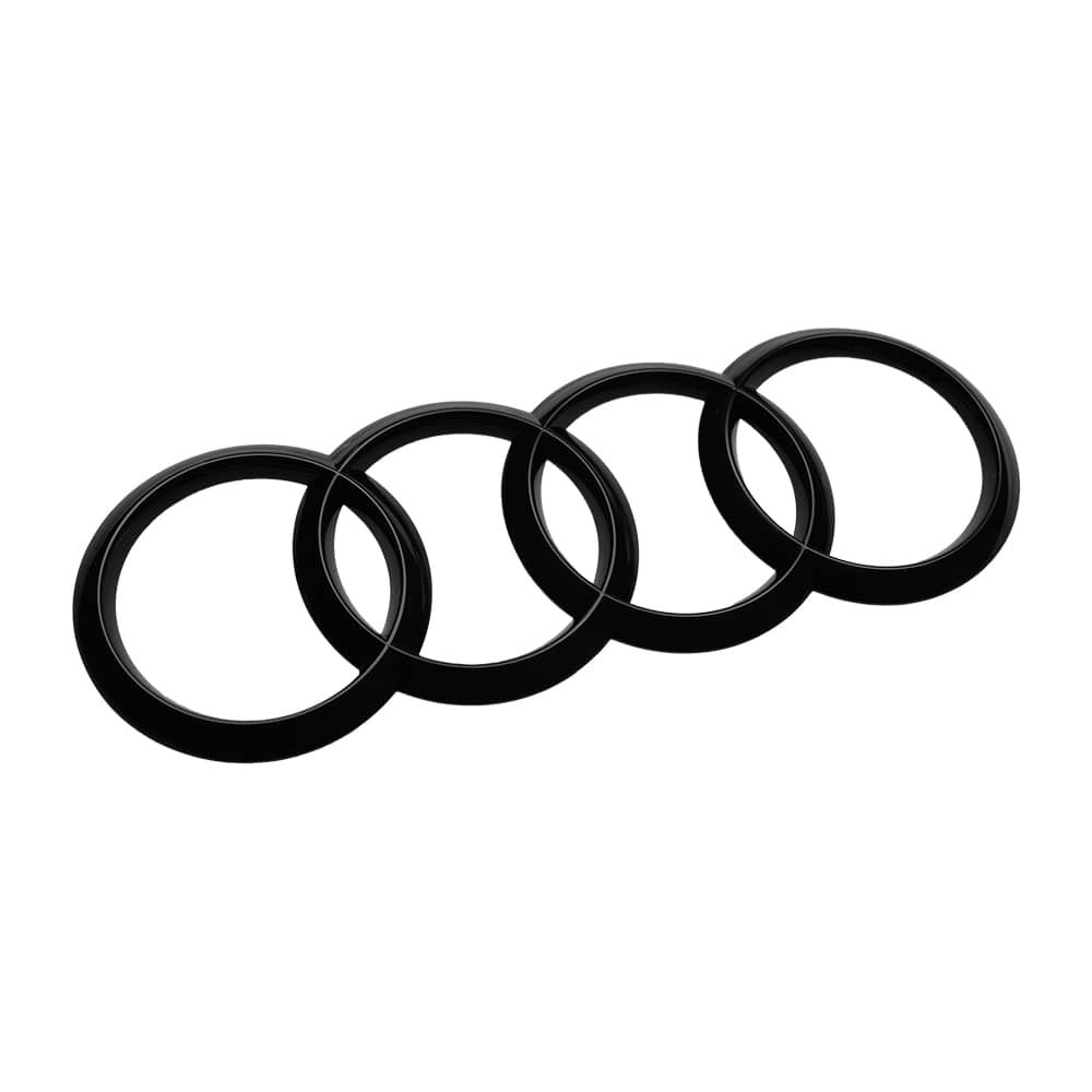 Original Audi Ringe Emblem vorn + hinten A6 4G schwarz glänzend