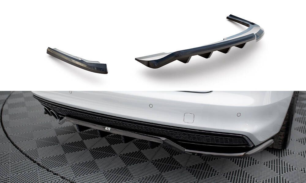 Front Lippe / Front Splitter / Frontansatz V.1 für Audi A4 Competition B8  Facelift von Maxton Design