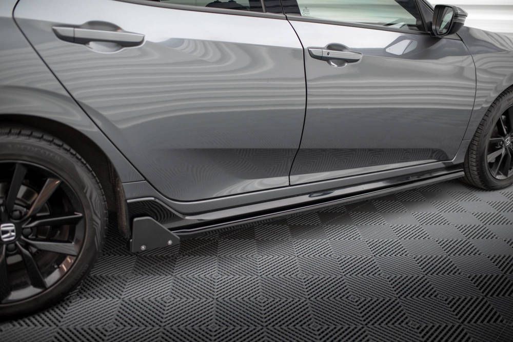 Seitenschweller Erweiterung mit Flaps für Honda Civic X Sport von Maxton  Design