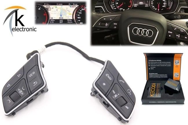 Audi A4 B9 8W Multifunktionstasten plus Navigation Anzeige Tacho