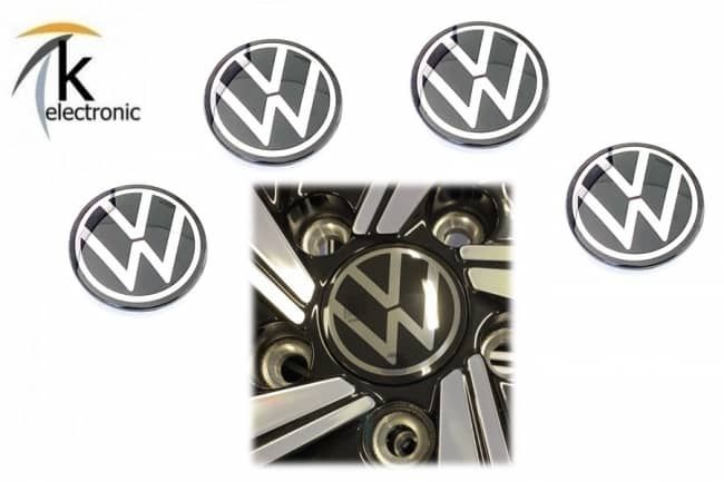 VW Golf 8 Dynamische Nabendeckel für Felgen Nachrüstpaket 4x